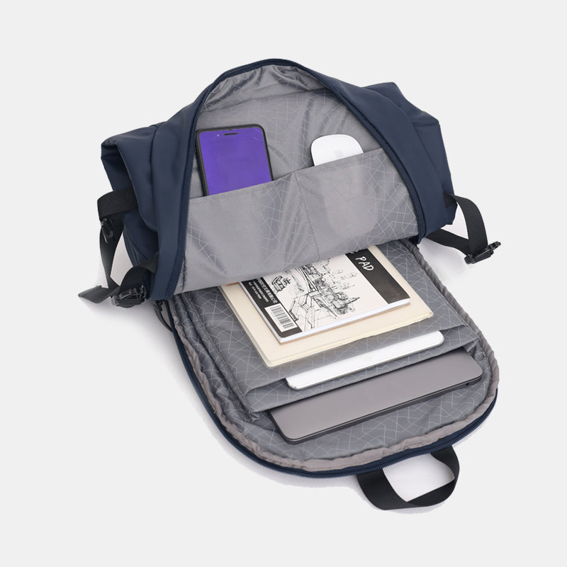 ON-THE-MOVE Simplicity Roll Backpack Top Laptop COTS 
